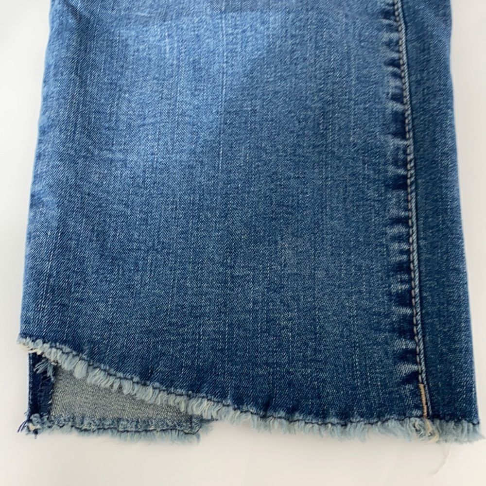 Seven 7 Ankle Straight Step Hem Distressed Stretch Mid -Rise‎ Jeans Blue 8 - Picture 12 of 16